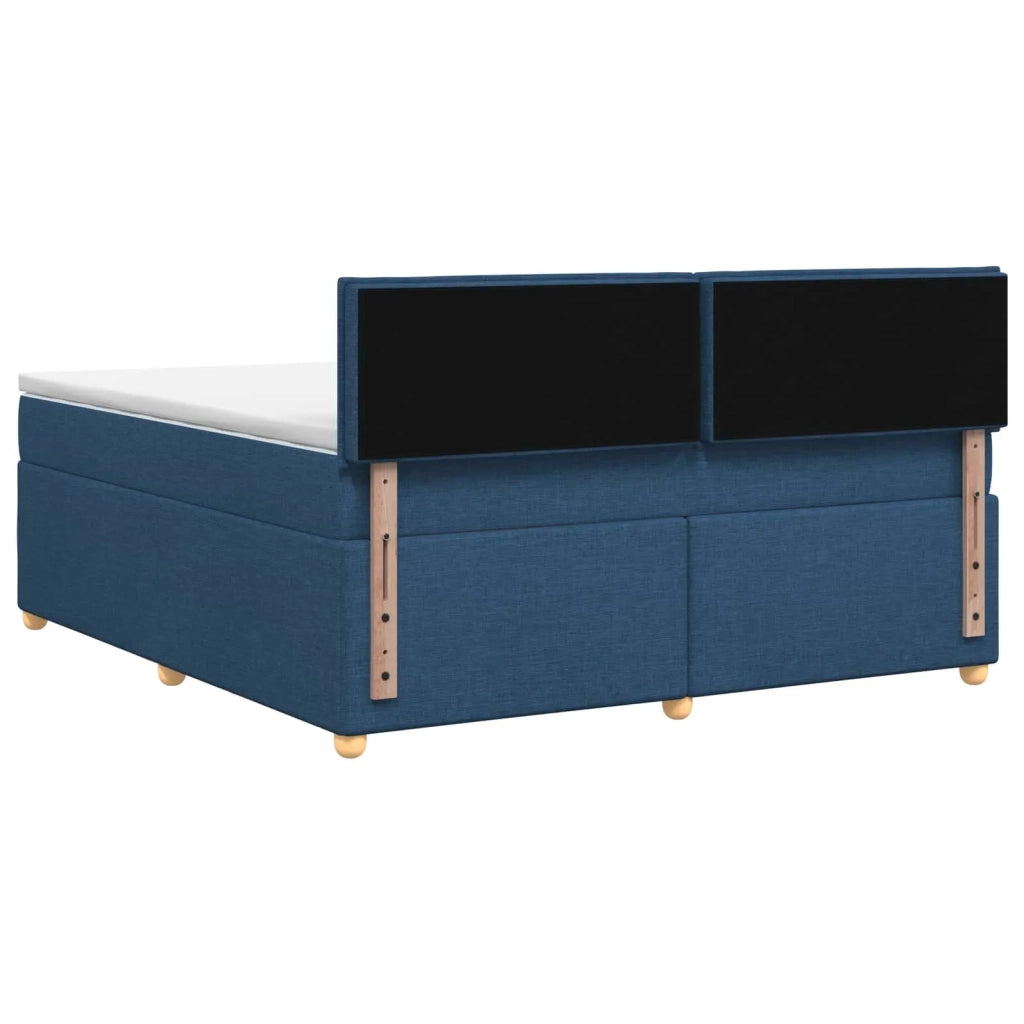Letto box spring con materasso Blu 140 x 200 cm Tessuto 3450971