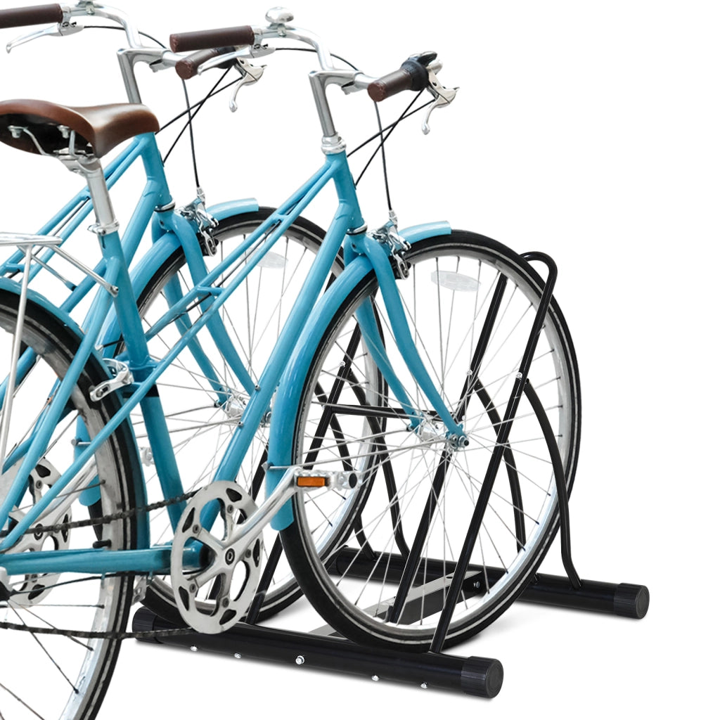 Portabiciclette da Terra per 2 Bici ¨C Zephmum ¨C Acciaio Nero 60x54x57cm