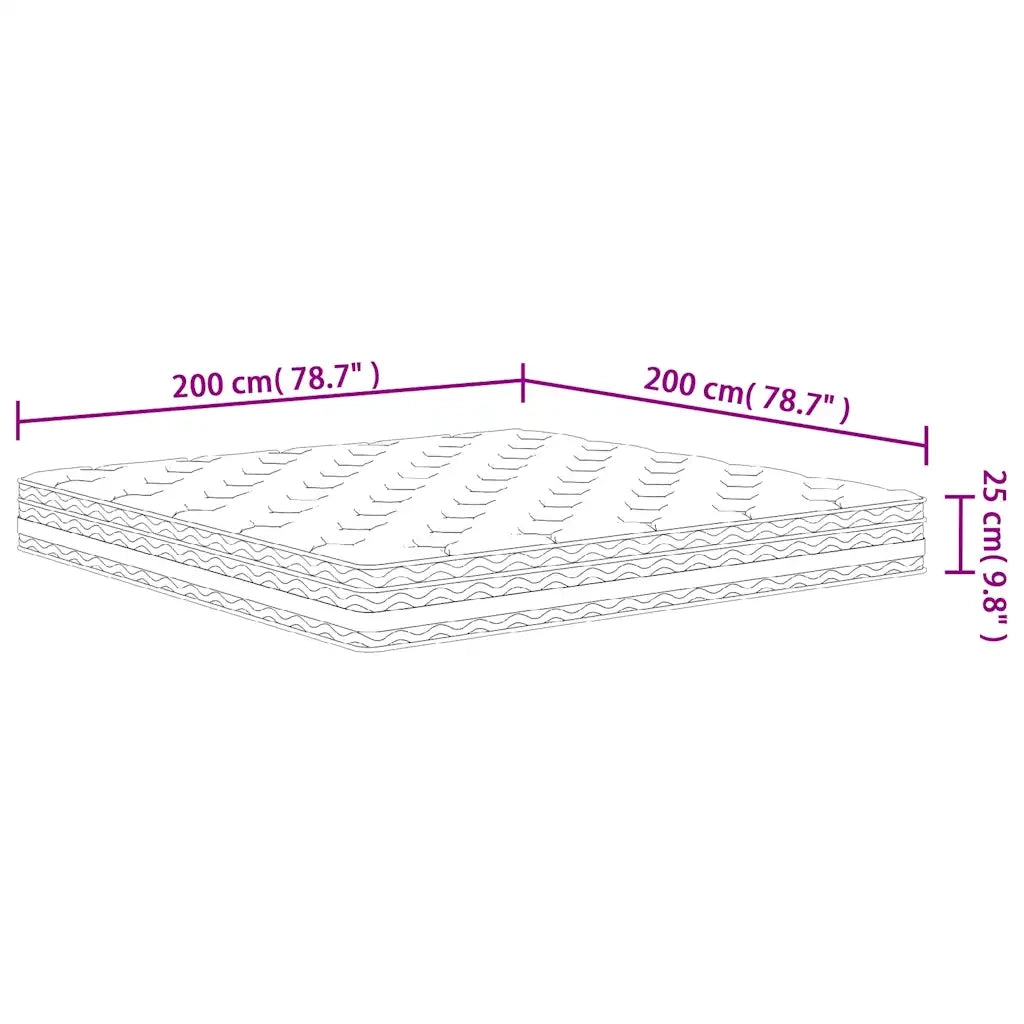 Materasso a Molle Insacchettate Medio 200x200 cm 3206450