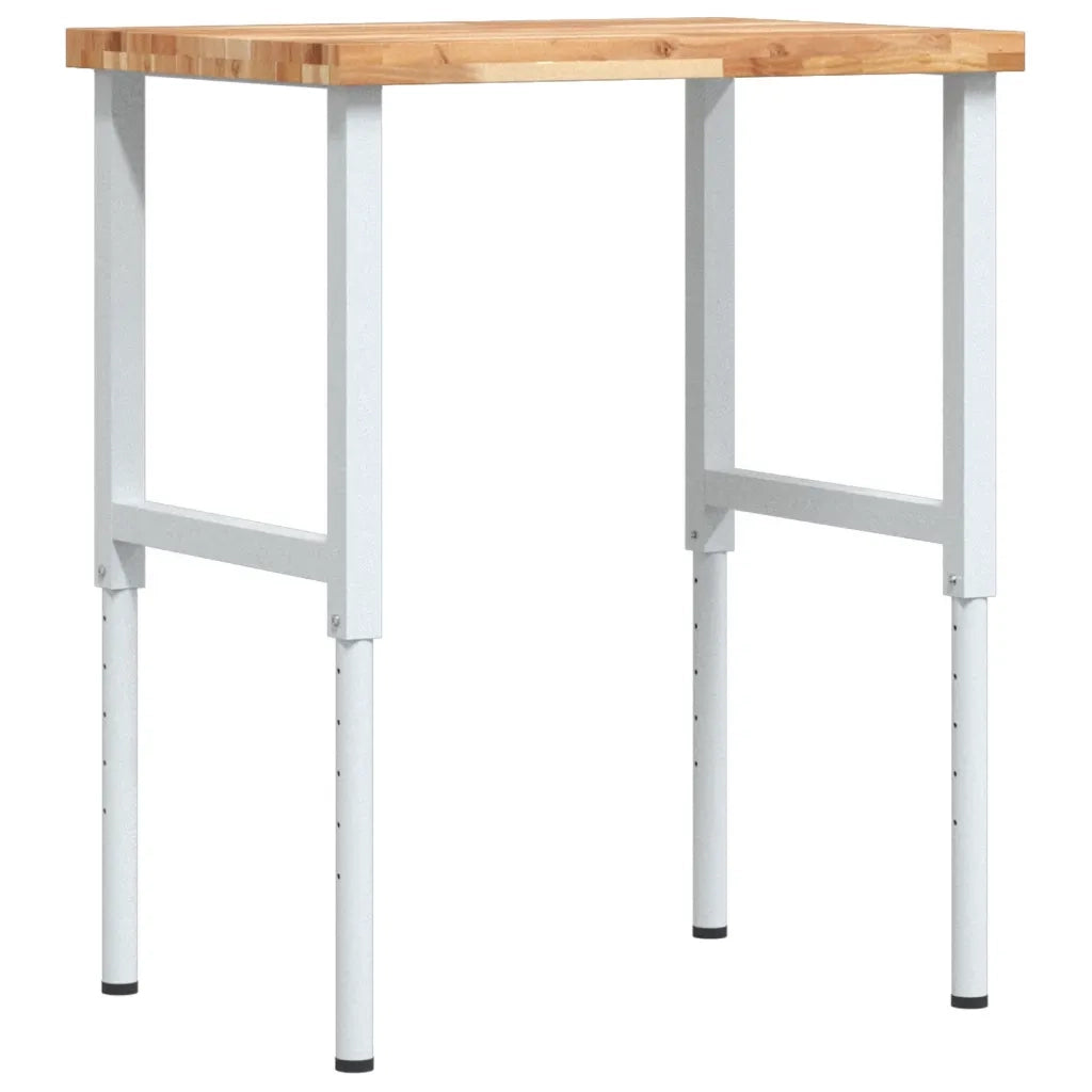 Banco Lavoro 80x60x(73-99,5) cm Legno di Faggio Rettangolare CFW3453919