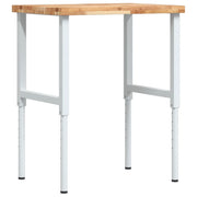Banco Lavoro 80x60x(73-99,5) cm Legno di Faggio Rettangolare CFW3453919