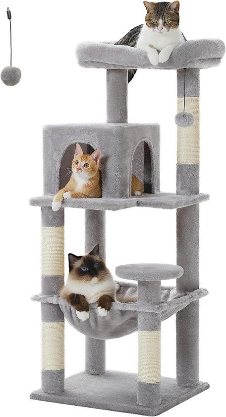 Albero per Gatti con Casa a 2 Porte e 6 Livelli per Gatti Adulti