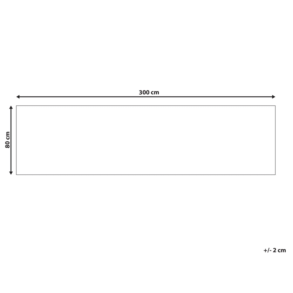 Tappeto passatoia blu poliestere 80 x 300 cm motivo geometrico fondo antiscivolo corridoio moderno