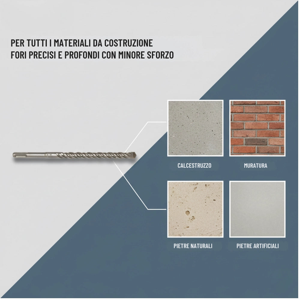 Punta attacco sds-plus s4l per forare materiali edili *** misura 6 x 260 mm, confezione 1