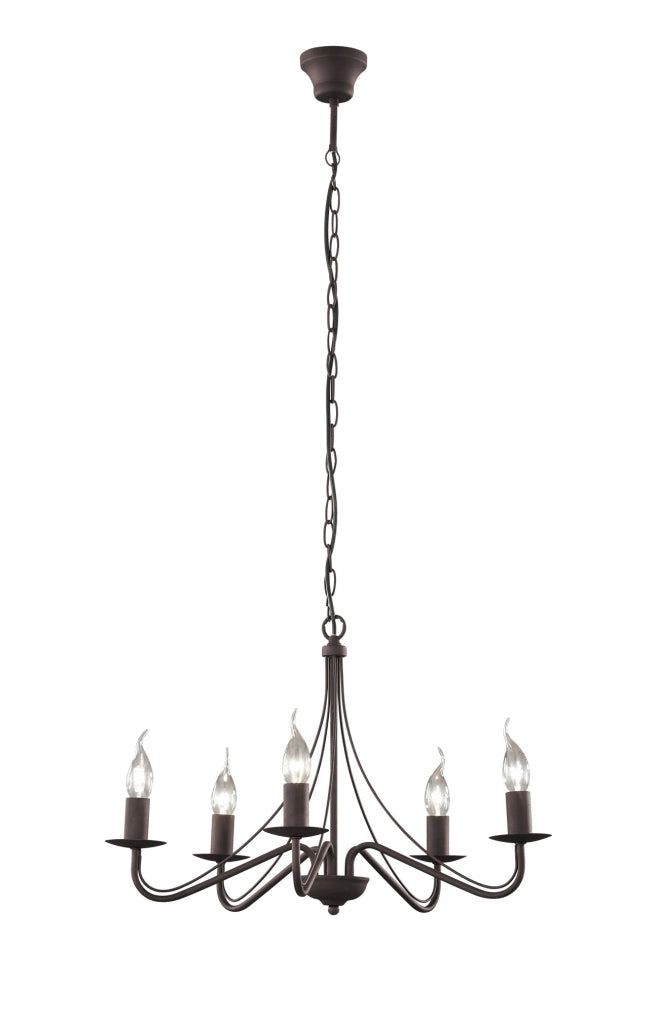 Lampadario da Interno  E14 in Metallo Ruggine