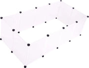 Recinzione per interni - robusta e funzionale - facile da installare - plastica e metallo - bianco - 140x72x46 cm