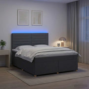 Letto box spring con materasso Grigio Scuro 140 x 200 cm 3455358