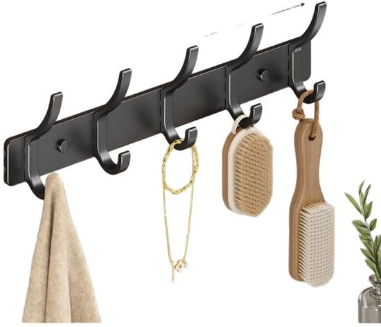 Hanger - 1 riga di 5 hanger - 7*31cm - Hanger per l'organizzazione - Per l'appeso abbigliamento, calze, ecc. - Robusto e duraturo - Hanger per l'organizzazione di abbigliamento e articoli di uso quotidiano - Hanger per articoli di bagno e sanitari