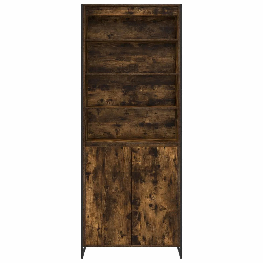 Armadi alti 2 pcs Quercia Fumosa 79 x 36 x 200 cm