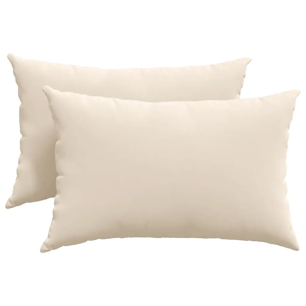 Cuscini da Divano 2 pcs Beige 60 x 40 cm Tessuto