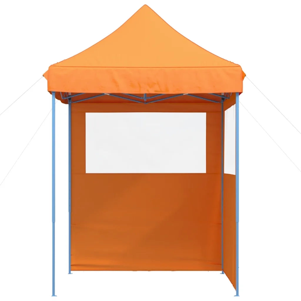 Tendone per Feste Pieghevole Pop-Up con 2 Pareti Arancione 4004993