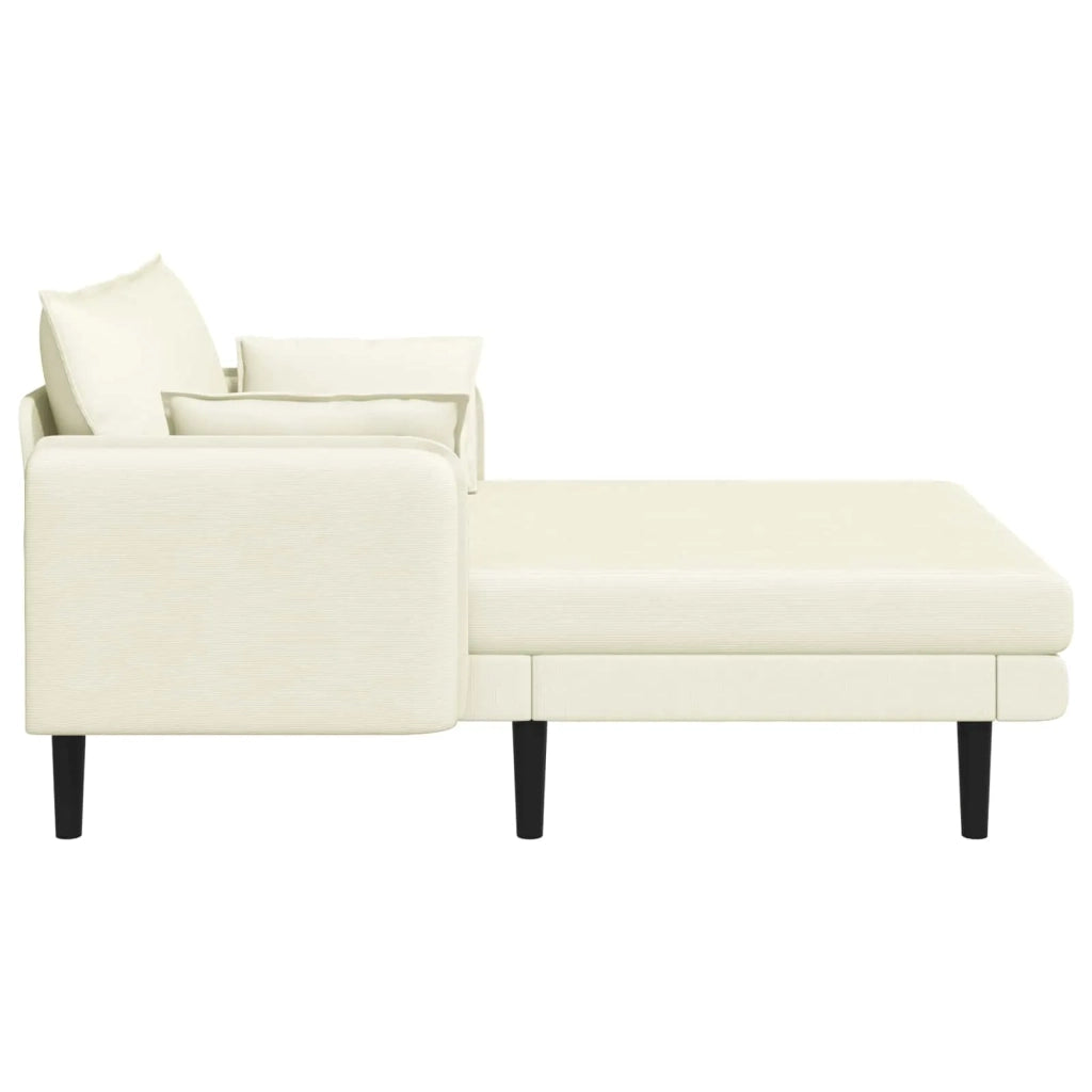 Chaise longue oversize Crema Tessuto in velluto a coste 42048075