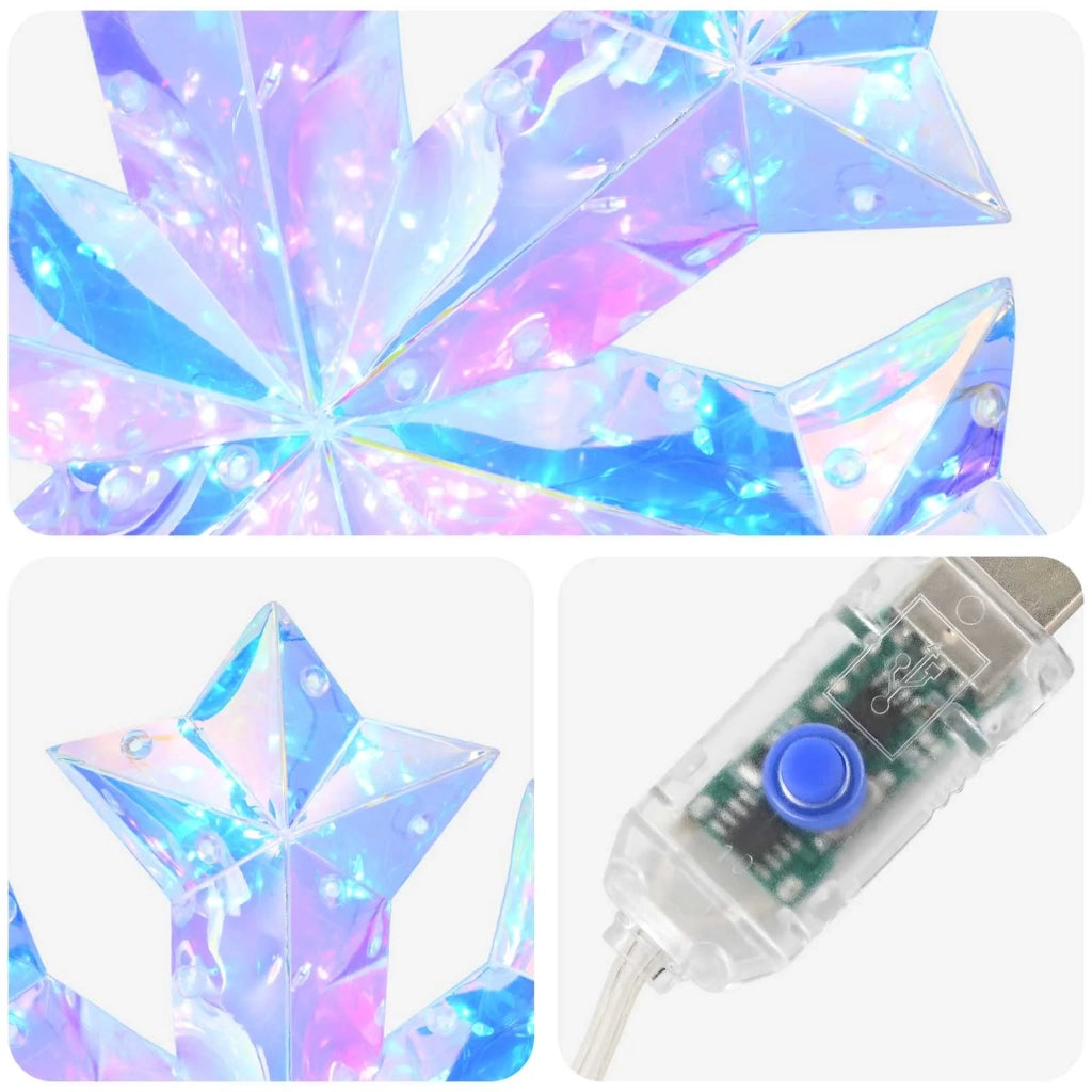 Fiocco di neve LED prismatico iridescente Multicolore 42056639
