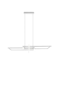 Lampada a Sospensione da Interno a Led in Metallo Bianco Opaco