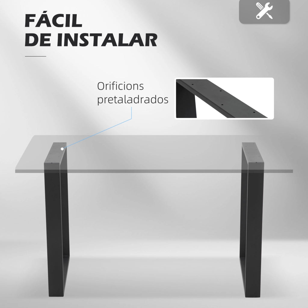 Gambe Tavolo Rettangolari ¨C zephmum ¨C Nero 60x72 cm