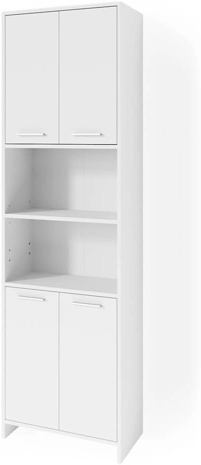 Mobile bagno alto Maris, Bianco, 56.1 x 190 cm Mobile da bagno, con ripiani regolabili in altezza per un utilizzo flessibile