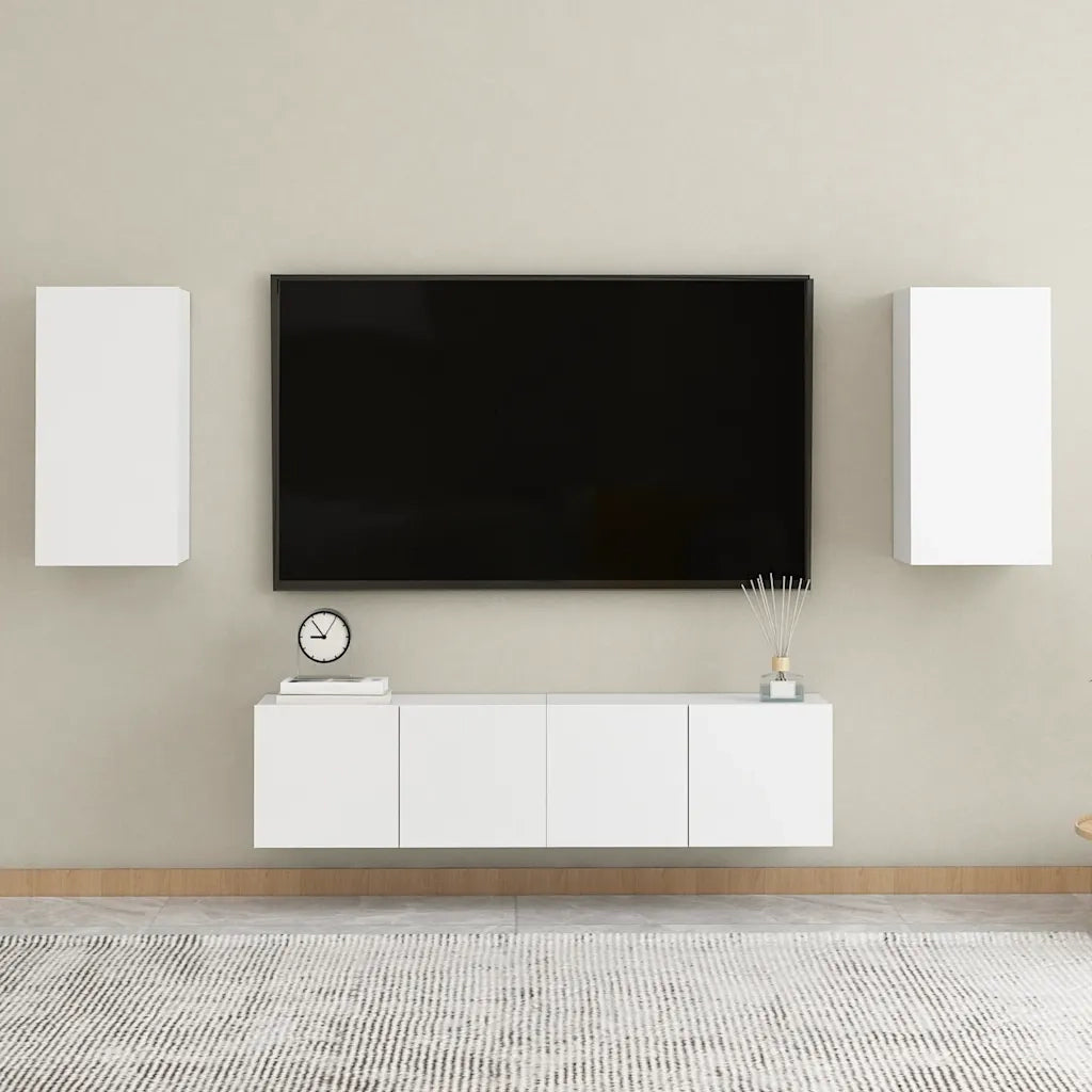 Mobile Porta TV Bianco 30,5x30x60 cm in Legno Multistrato cod mxl 7037