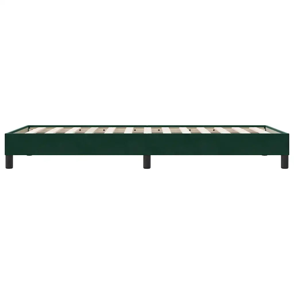 vidaXL Giroletto senza Materasso Verde Scuro 90x210 cm in Velluto