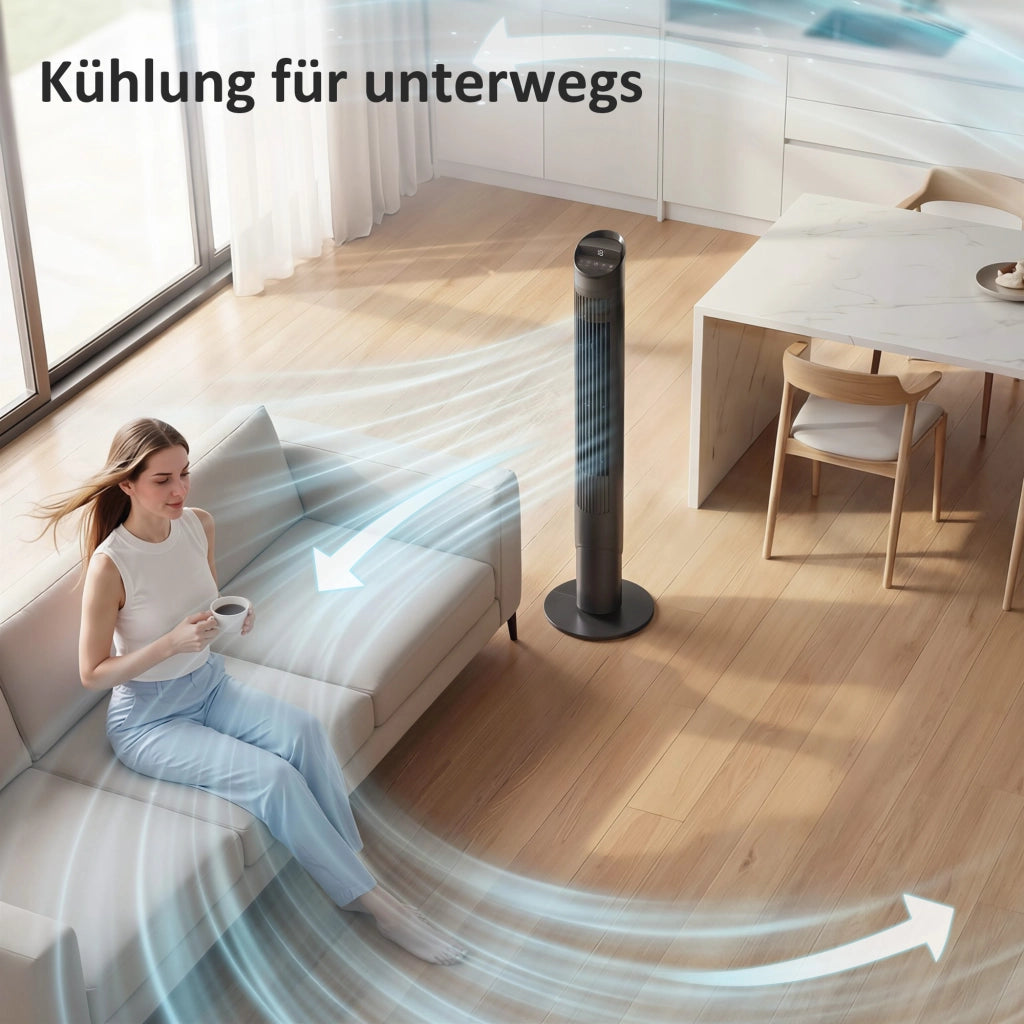 Ventilatore da terra con telecomando e WiFi ¨C zephmum ¨C 116 cm 6 velocita 4 modalita