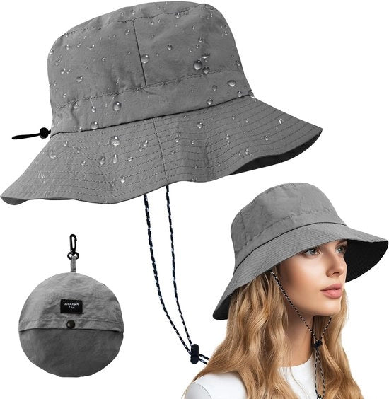 Cappello Solare UPF 50+ - Opvougable - Cappello da Pesca - Cappello da Safari - Esterno - Impermeabile e Respirabile