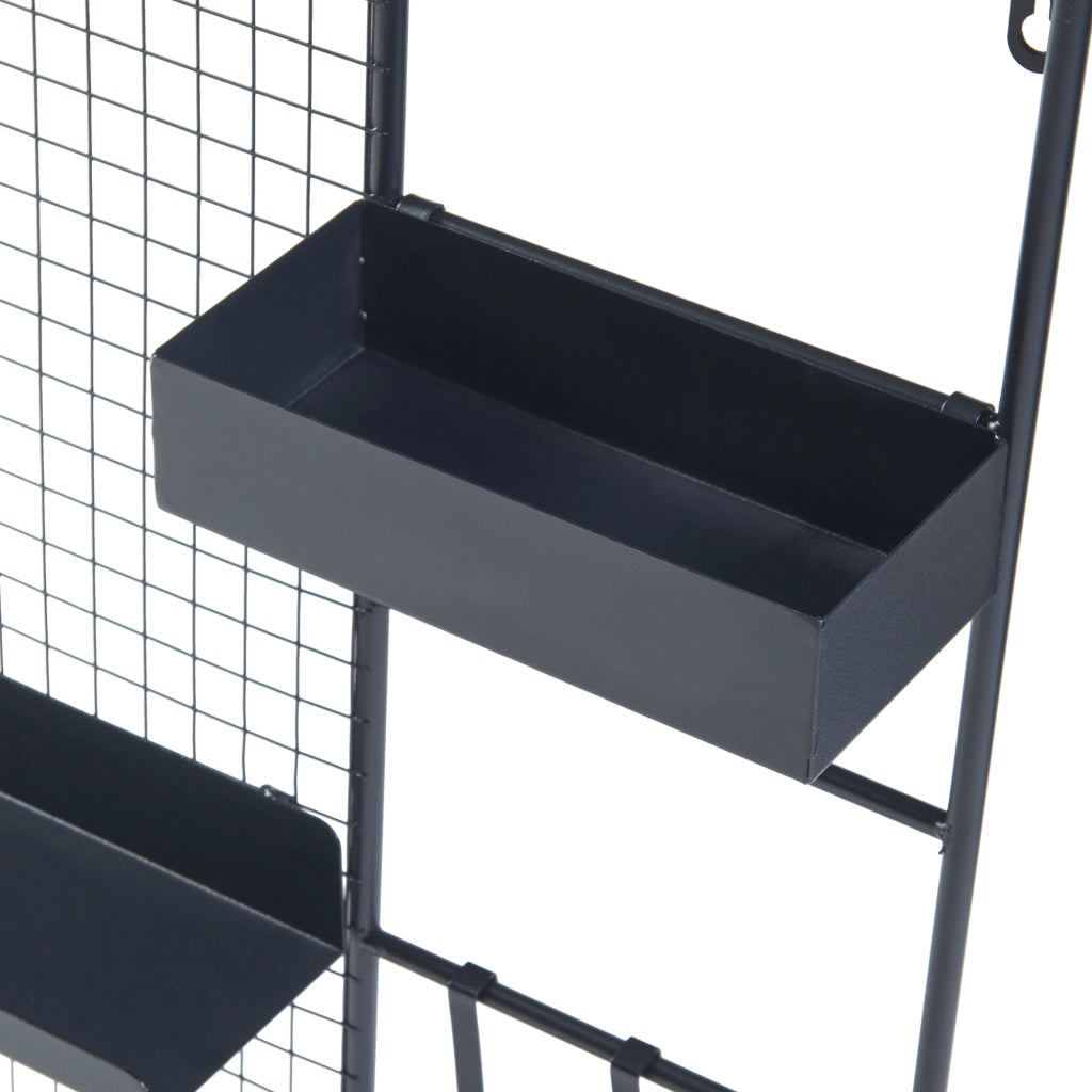 Bacheca Multifunzionale Westre 70 x 60 cm Metallo Nero [en.casa]