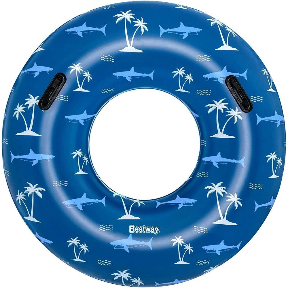 Trade Shop - Ciambella Gonfiabile Fashion Nautical Salvagente 119cm Con Maniglie Estate 36353 -