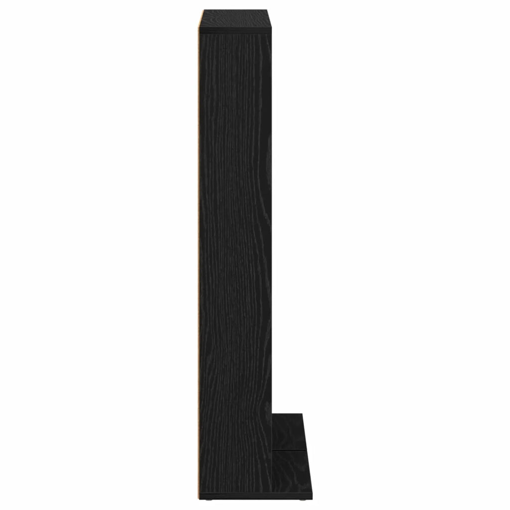 Mobile per CD 2 pz Rovere Nero 33 x 23,5 x 97,5 cm 8012693
