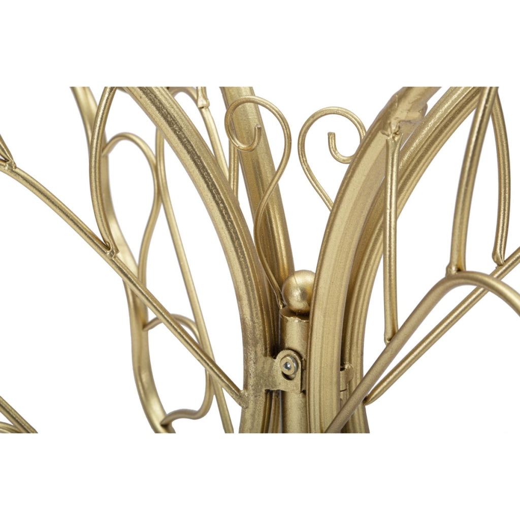 Consolle Butterfly in ferro e vetro gold – 110 x 40 x H 76 cm