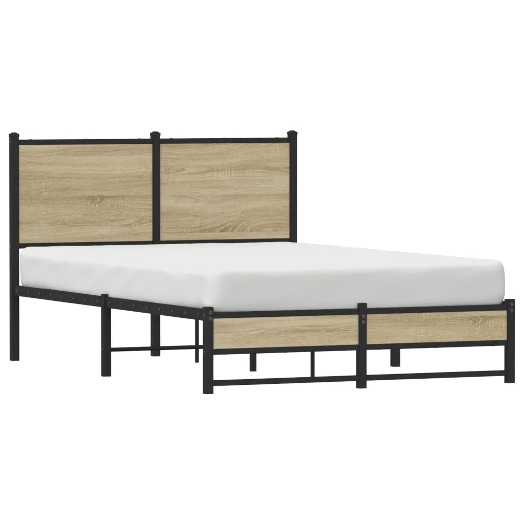 Giroletto senza Materaso in Metallo Rovere Sonoma 120x190 cm 4007883