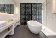 STOCCOLMA - Pannello in PVC traforato - Parasole Misura: 50x150 cm, Colore: nero