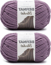 Set di 2 Filati Bernat per Maglia e Crochet - Tono Viola Scuro - Filato morbido e caldo per maglieria e crochet