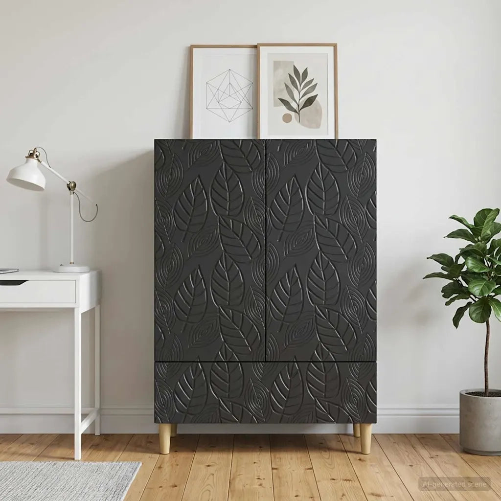 Credenza Nero 66 x 34,5 x 95 cm Legno ingegnerizzato 895126