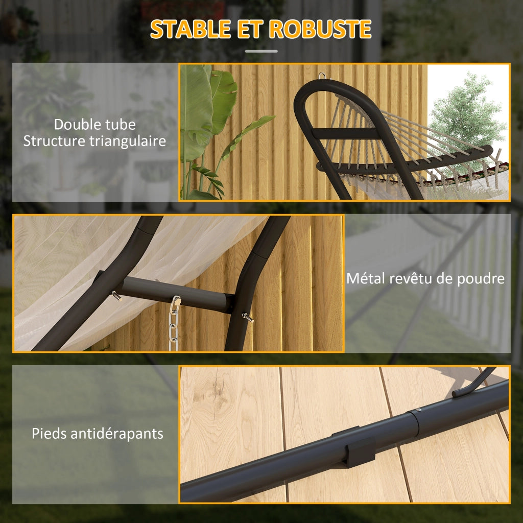 Supporto per Amaca 2-3 Persone ¨C Zephmum ¨C Acciaio, Nero, 150 kg