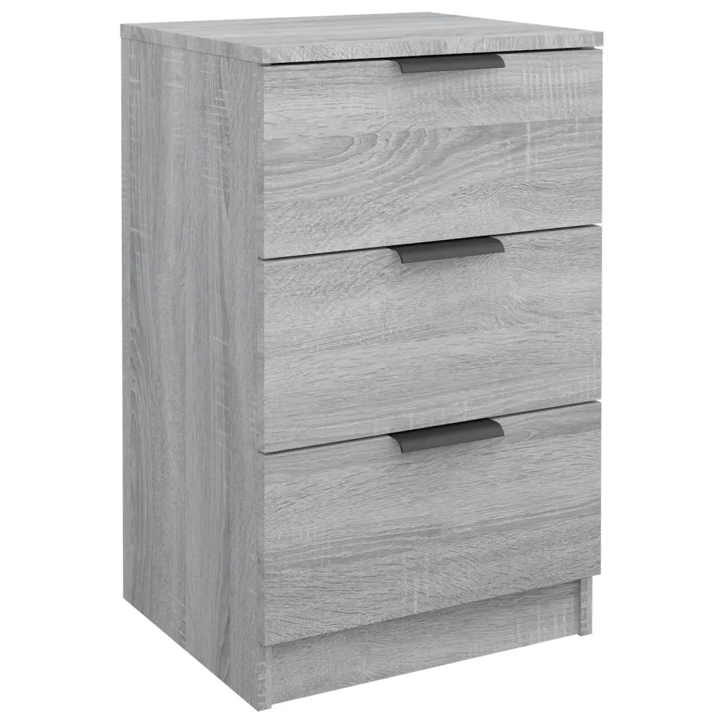 Set di 2 Comodini | Armadio da Notte | Mobiletto da notte Grigio Sonoma 40x36x65 cm
