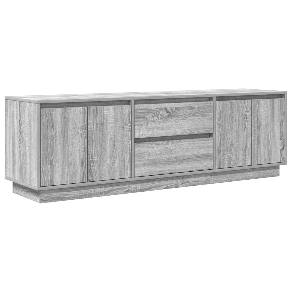Mobile Porta TV con Luci LED Grigio Sonoma 160,5x41x50 cm