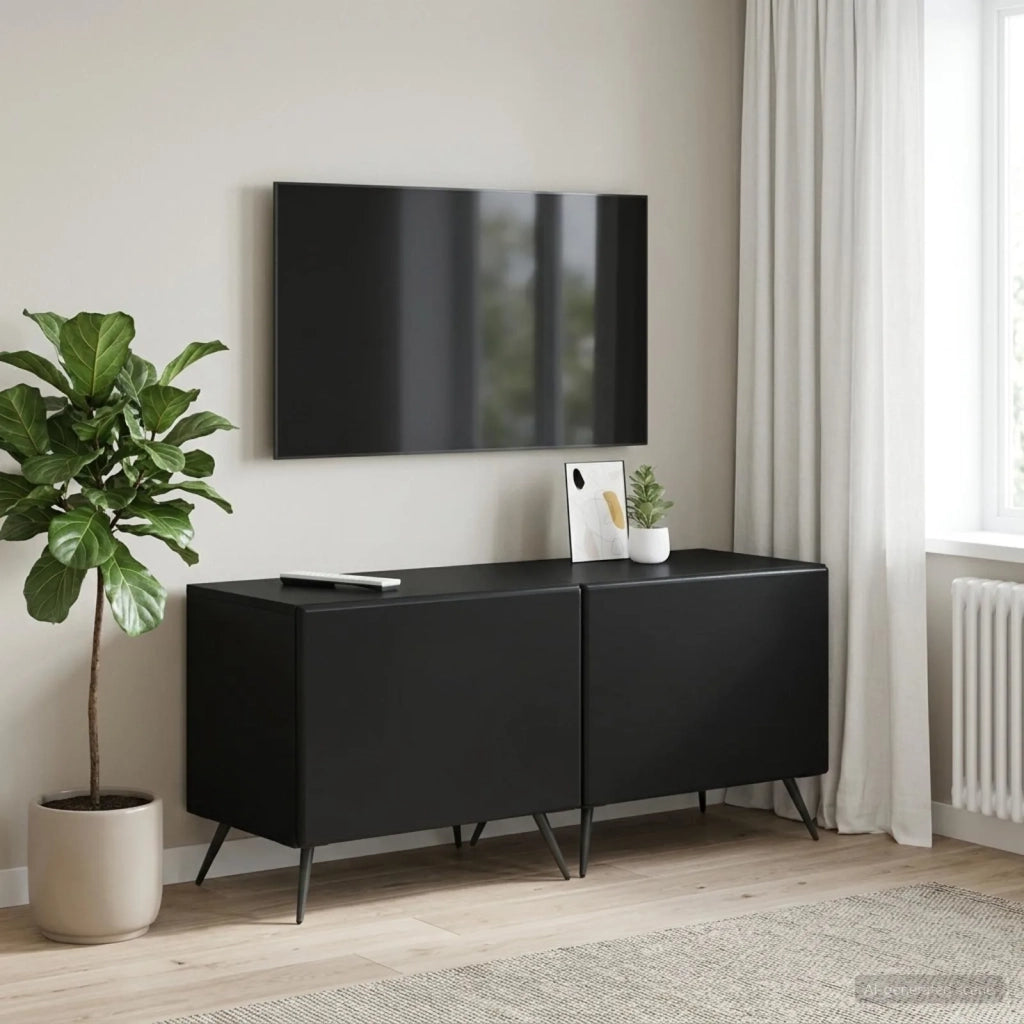 Mobile TV Nero Legno ingegnerizzato 897556