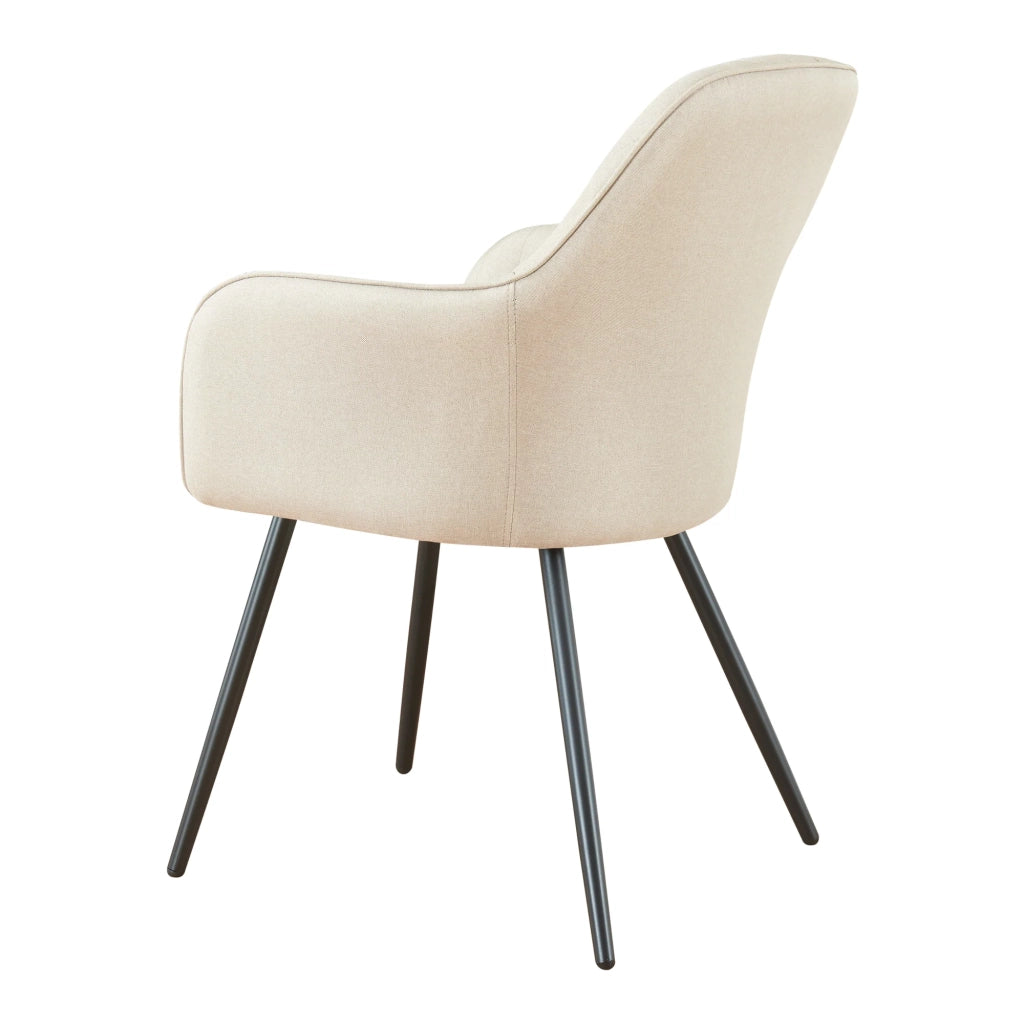 Set di 2 sedie da pranzo/soggiorno/cucina dal design moderno 86 x 57 x 59 cm beige 03_0009625