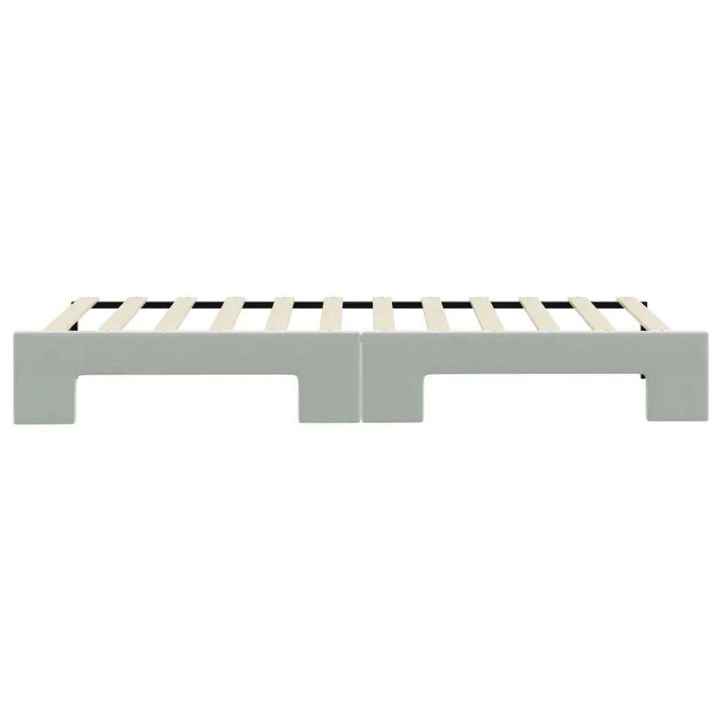 Divano Letto con Letto Estraibile-Sofa Letto-Daybed Grigio Chiaro 80x200 Velluto 492297