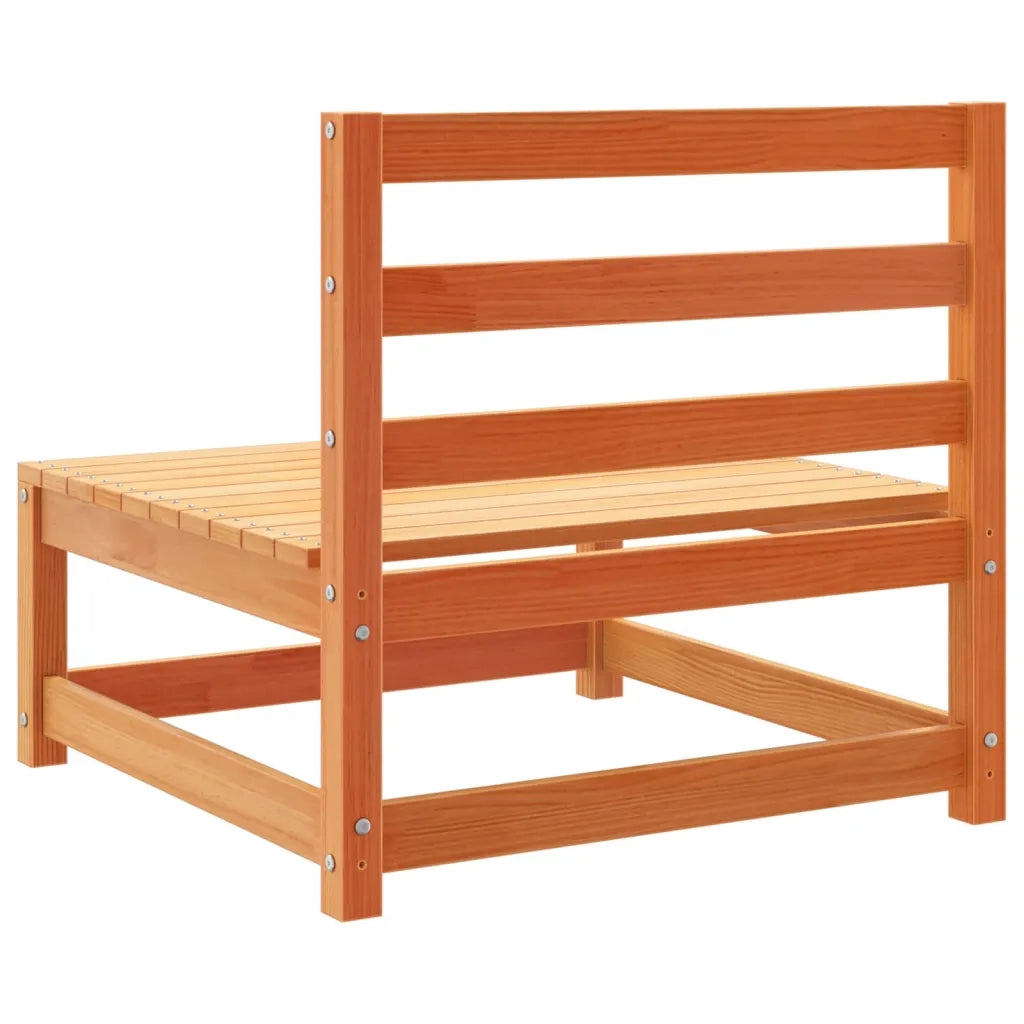 Set Divani da Giardino 7 pz Marrone Cera Legno Massello Pino 3299542
