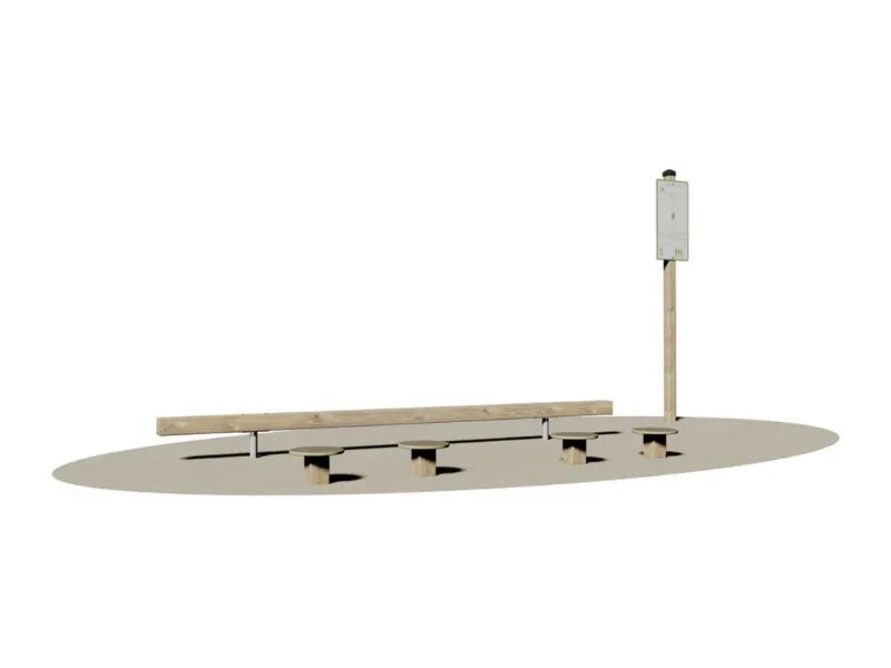 Flessione Braccia Giochipark legno e acciaio Ø4cm outdoor fitness EN 16630