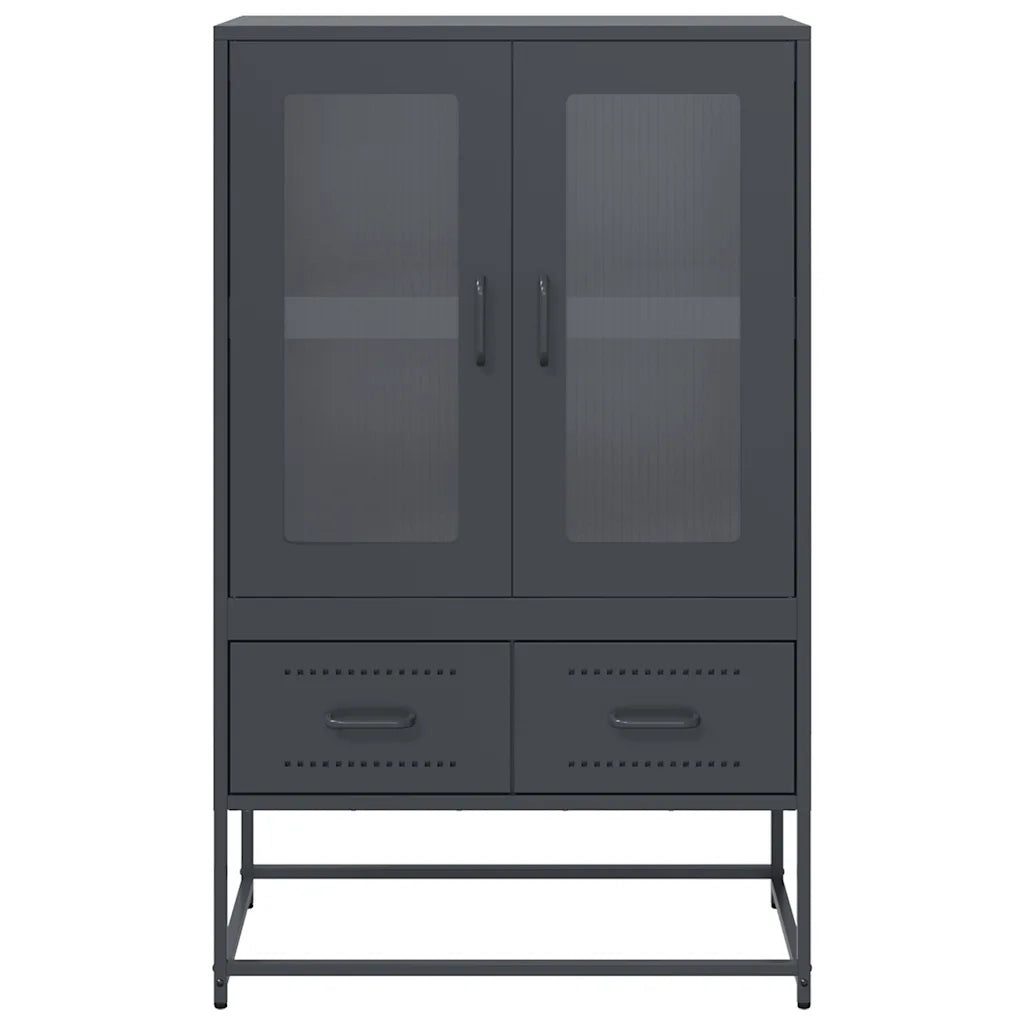 Credenza Antracite 68x39x111,5 cm Acciaio 853364