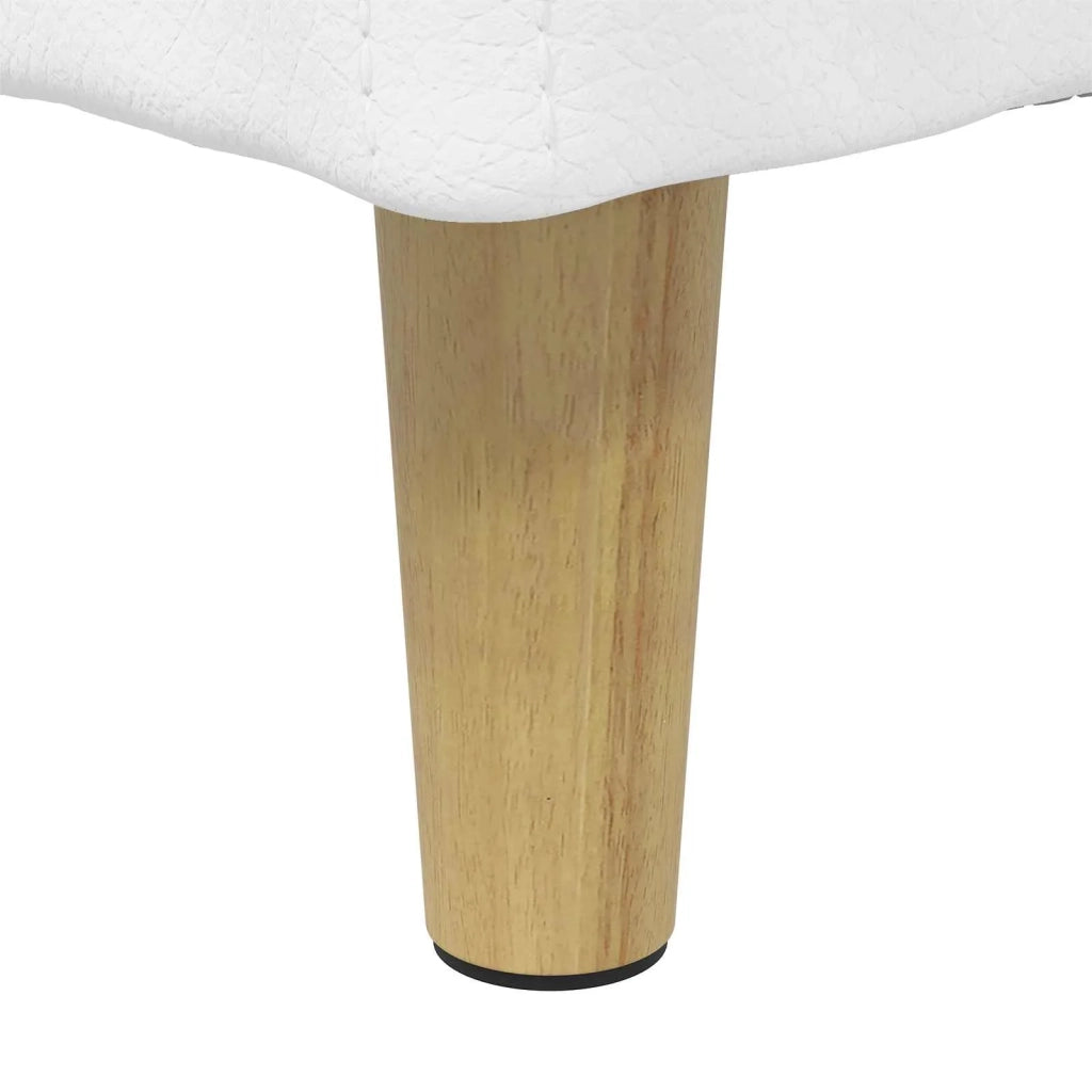 Pouf contenitore Bianco 60 x 60 x 45 cm Pelle sintetica 876832