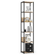 Scaffale stile industriale con ripiani in legno 40 cm Nera, Quercia Sonoma 40x32x192 cm