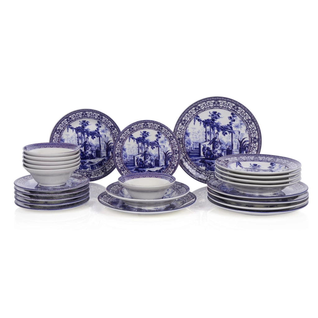 Nimosene, Servizio Piatti set da 24, blu