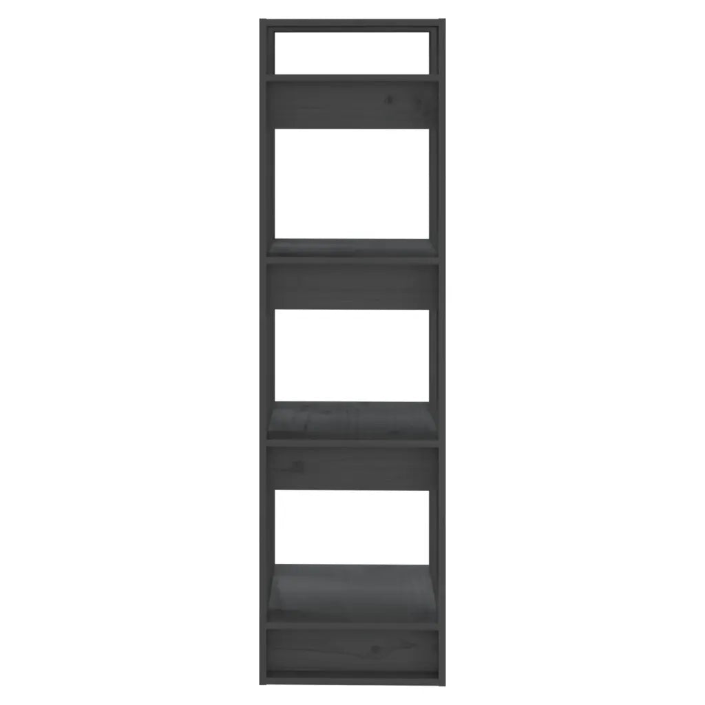 Libreria/Divisorio Grigio 41x35x125 cm Legno Massello di Pino 813866