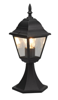 Lampada Palo da Esterno Attacco E27 in Alluminio Nero Opaco