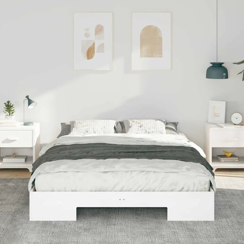 Struttura del letto-Giroletto-Rete del Letto Bianco 140 x 200 cm