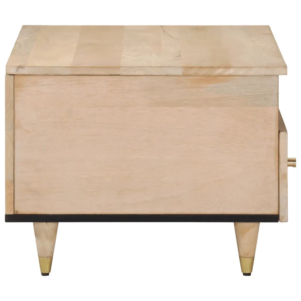Tavolino da Salotto 80x54x40 cm in Legno Massello di Mango