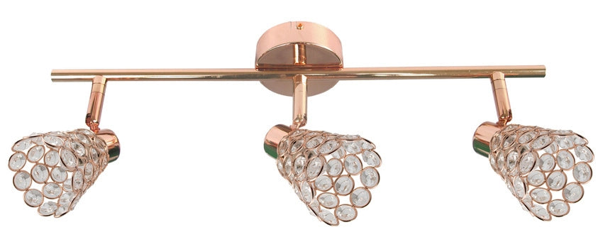 Plafoniera Candellux Glossy 93-00453 oro 3xG9 cristalli