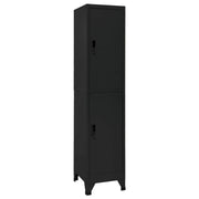 Armadietto moderno e robusto per ufficio 38 x 45 x 180 cm acciaio nero 02_0046994